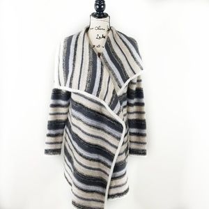KENSIE ▪ Striped Oversized Open Cape, NWT
